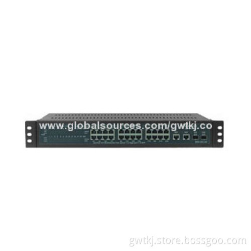 10/100M 24-port PoE switch with 2x100/1000M uplink ports+2 x Gigabit SFP ports
